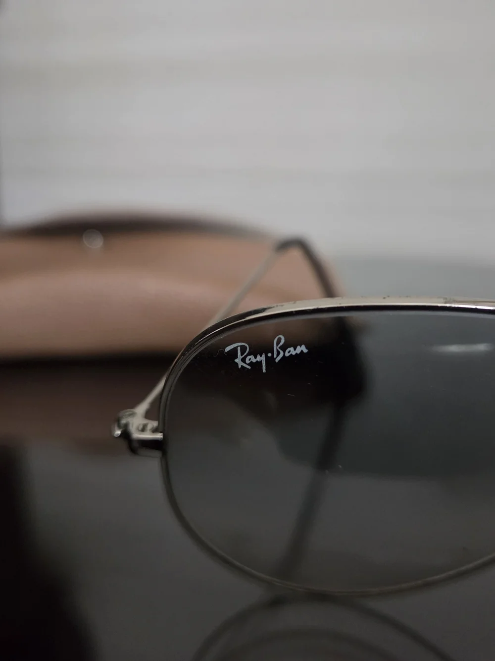 Rare Ray-Ban Bausch Lomb Aviator Sunglasses Silver Gray Blue Gradient Lenses